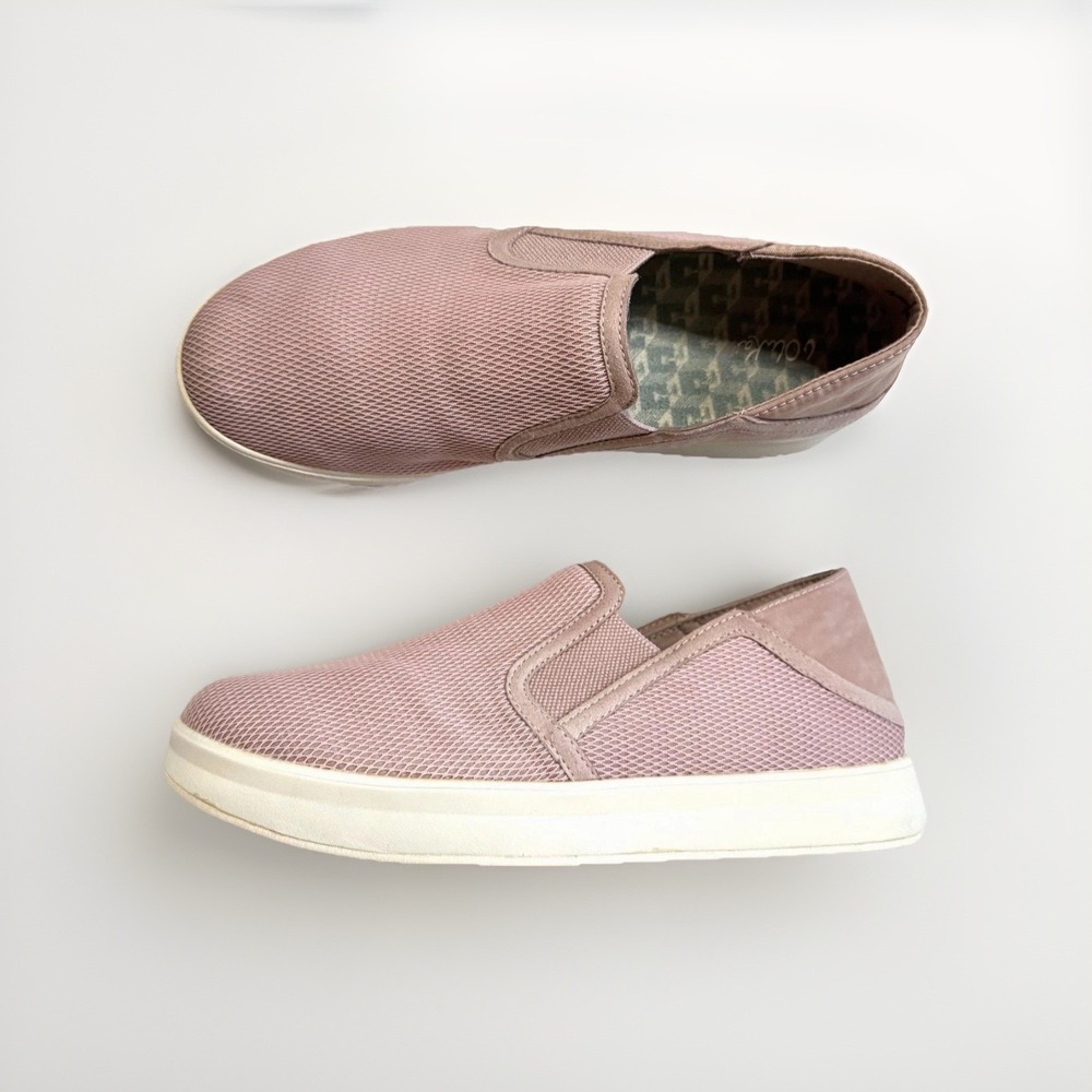 Olukai Women's Ki'ihele 'Ili‎ Leather Slip On Sneakers Shoes Pink Size 9.5